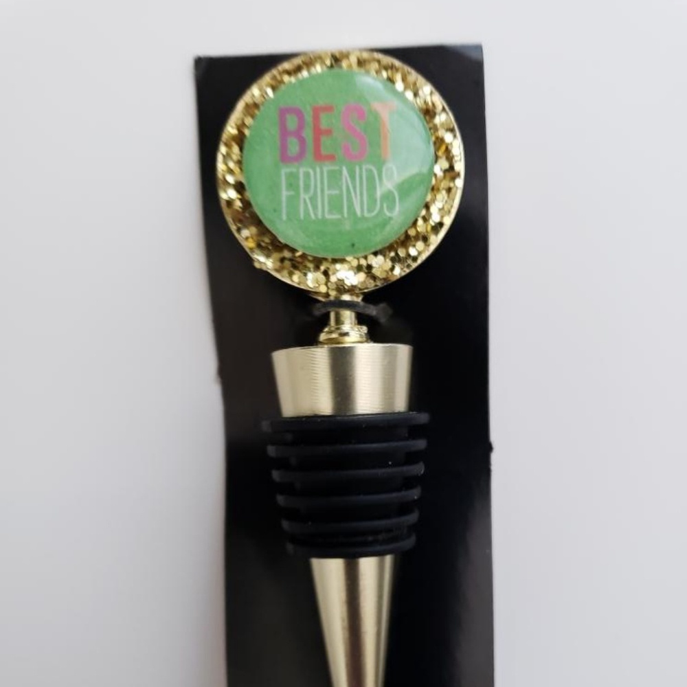 GLITTER BEST FRIENDS WINE STOPPER